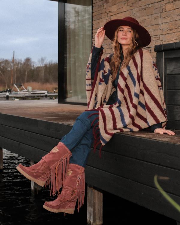 BOHO WOOL BURGUNDY